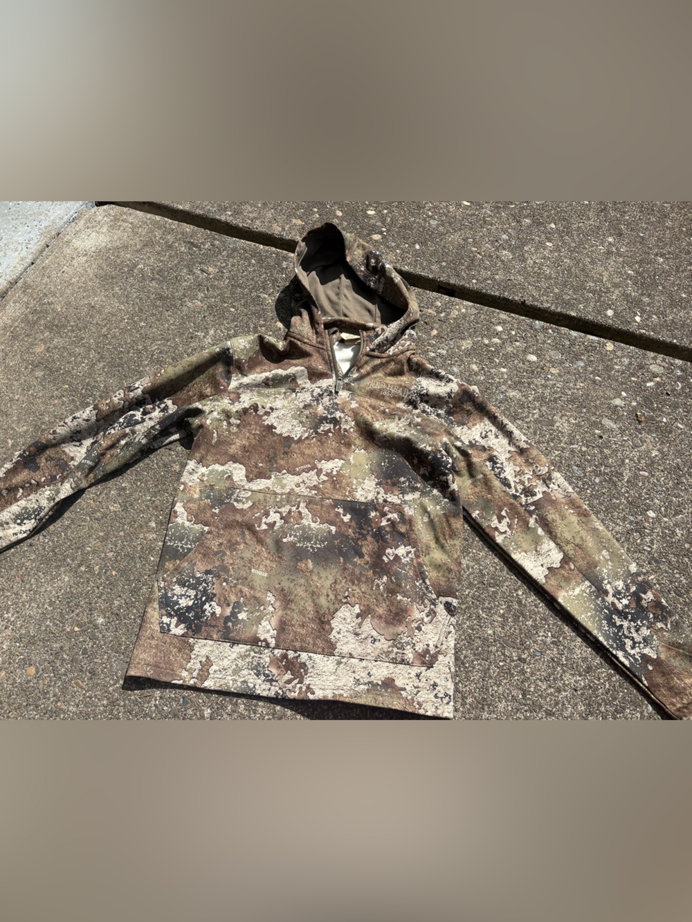 Kids Camo Hooded Jacket - Brown/Green